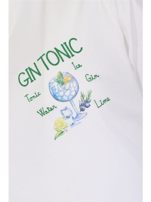 T-shirt Portofino in jersey con ricamo Gin Tonic Mc2 Saint Barth | POT000102489L